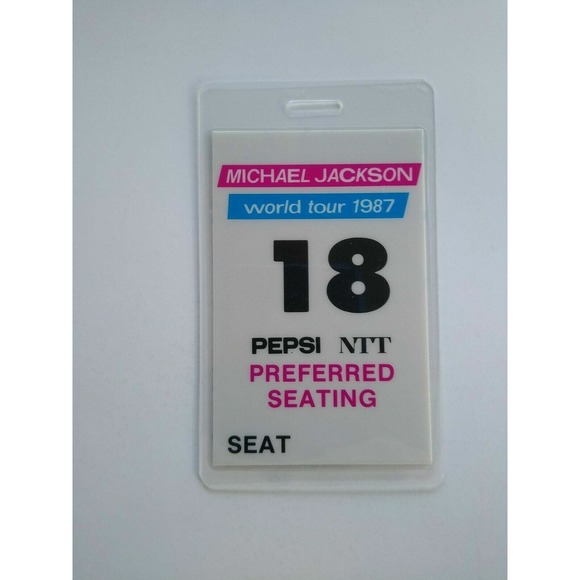 Michael Jackson Preferred Seat #18 Backstage Pass Original Bad 1987 Concert Tour - Picture 2 of 4